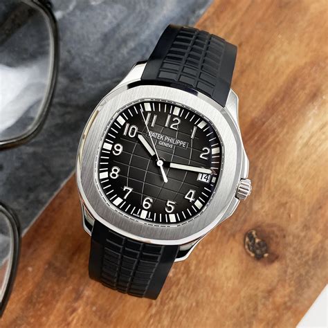 patek philippe aquanaut rubber band model 5167a-001|Patek Philippe date black strap.